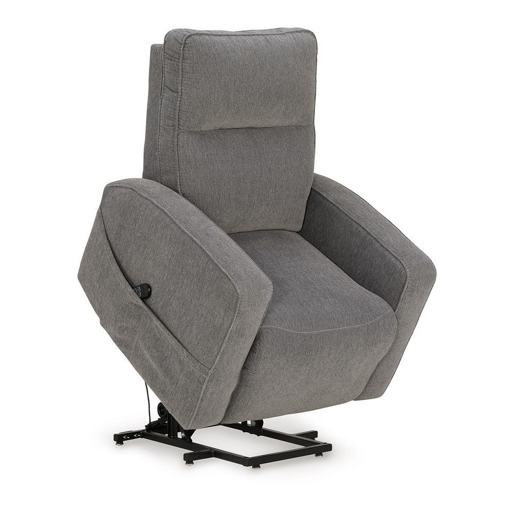 Ashley Lawson Power Lift Recliner Chair Gray Polyester Soft Foam Cushioned BM329052