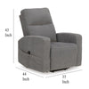 Ashley Lawson Power Lift Recliner Chair Gray Polyester Soft Foam Cushioned BM329052