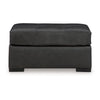 Ashley Keaton Oversized Accent Ottoman Black Faux Leather 40 Inch BM329057