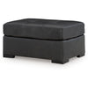 Ashley Keaton Oversized Accent Ottoman Black Faux Leather 40 Inch BM329057