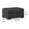Ashley Keaton Oversized Accent Ottoman Black Faux Leather 40 Inch BM329057