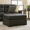 Ashley Keaton Oversized Accent Ottoman, Black Faux Leather, 40 Inch
