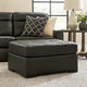 Ashley Keaton Oversized Accent Ottoman, Black Faux Leather, 40 Inch