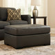 Ashley Keaton Oversized Accent Ottoman, Black Faux Leather, 40 Inch
