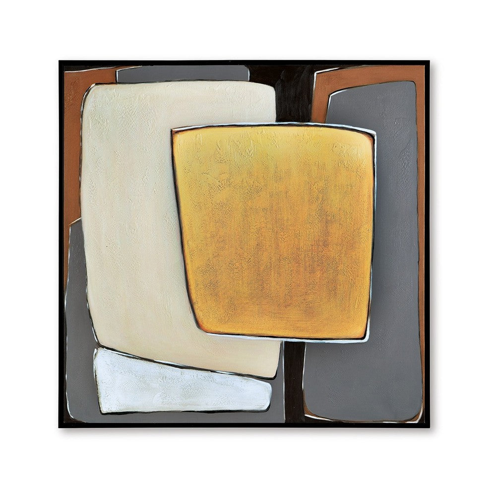 Ashley Bolton Wall Art, Multicolor Geometric Modernist Design, Canvas 48x48