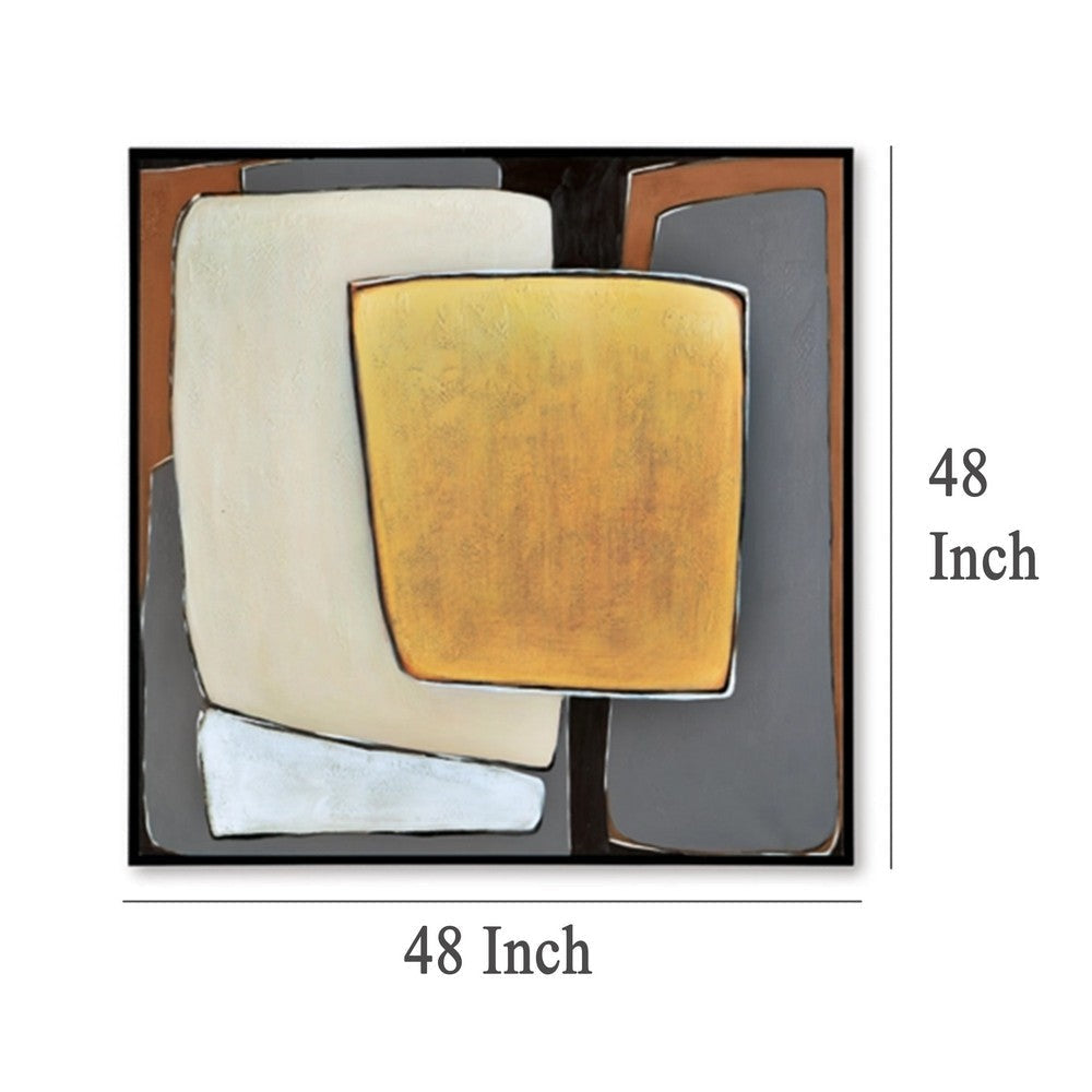 Ashley Bolton Wall Art Multicolor Geometric Modernist Design Canvas 48x48 BM329060