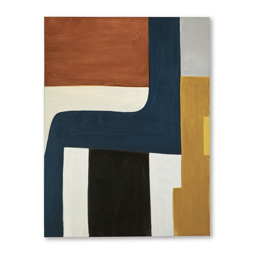 Ashley Sawyer Wall Art, Multicolor Abstract Modernist Design, Canvas 36x48