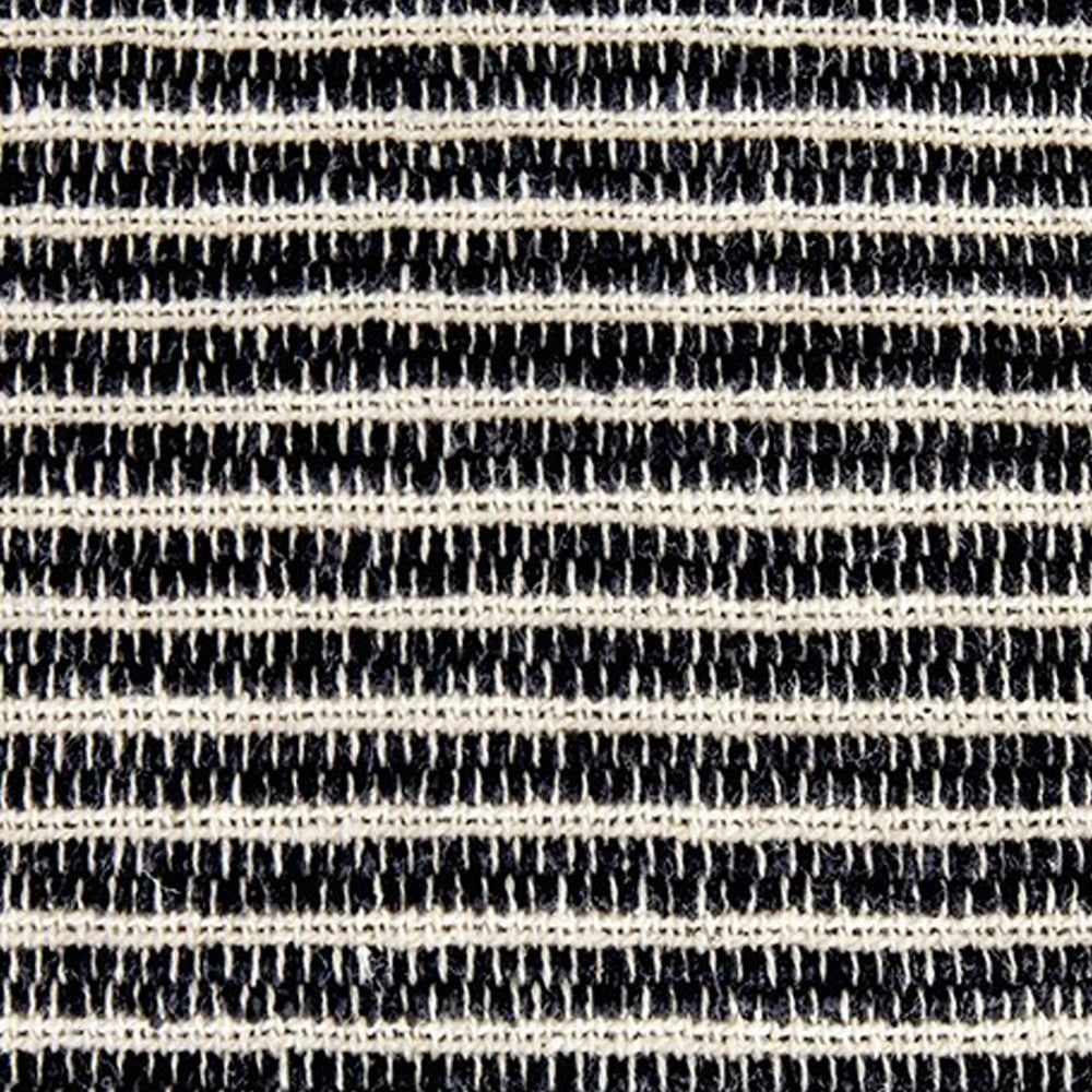 Ashley Square Accent Throw Pillow 20 Inch Striped Black Cotton Gray Brown BM329062