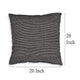 Ashley Square Accent Throw Pillow 20 Inch Striped Black Cotton Gray Brown BM329062