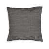 Ashley Square Accent Throw Pillow, 20 Inch, Striped Black Cotton, Gray Brown