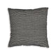 Ashley Square Accent Throw Pillow, 20 Inch, Striped Black Cotton, Gray Brown