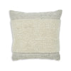 Ashley Square Accent Throw Pillow, 20 Inch, White and Gray Stripes, Polyfill
