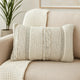 Ashley Lumbar Accent Throw Pillow, Gray White Embossed Stripes, 14 x 20