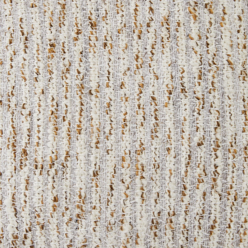 Ashley Lora Square Accent Throw Pillow 20 Inch Abstract Gold Stripes Ivory BM329065