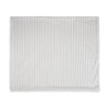 Ashley Visha Throw Blanket, Jacquard Faux Fur Stripes, Modern White Polyester