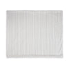Ashley Visha Throw Blanket Jacquard Faux Fur Stripes Modern White Polyester