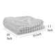 Ashley Visha Throw Blanket, Jacquard Faux Fur Stripes, Modern White Polyester