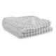 Ashley Visha Throw Blanket, Jacquard Faux Fur Stripes, Modern White Polyester