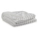 Ashley Visha Throw Blanket, Jacquard Faux Fur Stripes, Modern White Polyester