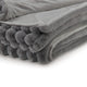Ashley Visha Throw Blanket Jacquard Faux Fur Stripes Modern Gray Polyester