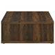 Rizz Coffee Table Square Cube Design Open Shelf 36 Inch Dark Brown