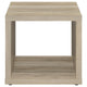 Rizz Side End Table Square Cube Design Shelf 23 Inch Light Brown
