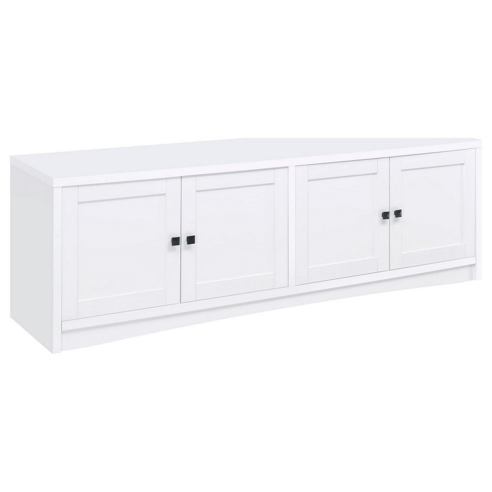 Donna 3pc TV Stand Wall Unit with 2 Media Towers White 78 Inch