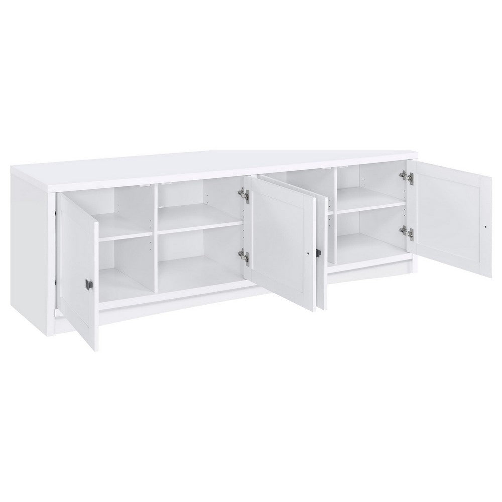 Donna 3pc TV Stand Wall Unit with 2 Media Towers White 78 Inch