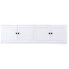 Donna 3pc TV Stand Wall Unit with 2 Media Towers White 78 Inch