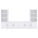 Donna 3pc TV Stand Wall Unit with 2 Media Towers, White, 78 Inch