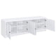 Donna TV Stand Media Cabinet with 4 Doors White Melamine 78 Inch BM329085