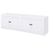 Donna TV Stand Media Cabinet with 4 Doors White Melamine 78 Inch BM329085