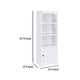 Donna Media Tower Pier Cabinet Adjustable Shelves White Wood 71 Inch