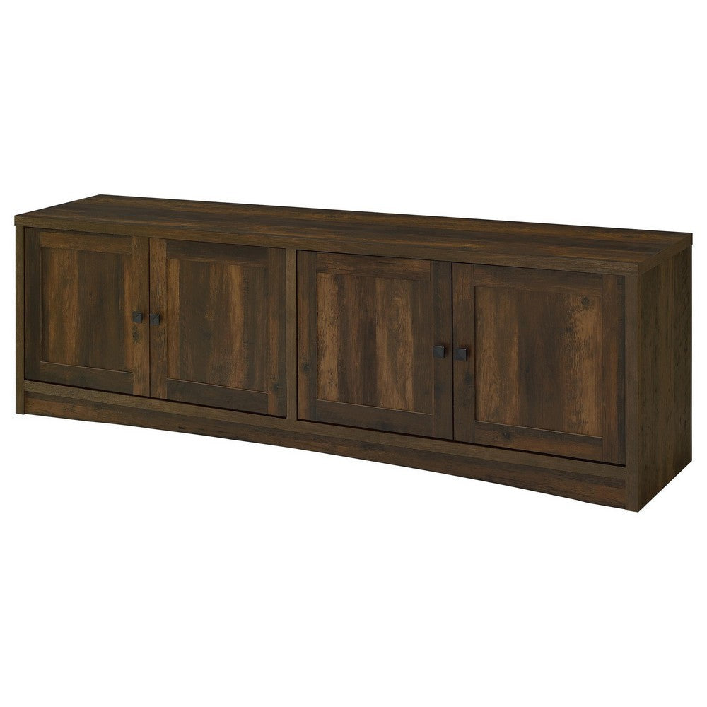 Donna TV Stand Media Cabinet with 4 Doors Dark Brown Melamine 78 Inch BM329088