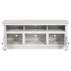 Ayne TV Stand Media Cabinet 2 Doors and 4 Shelves White Wood 60 Inch BM329092
