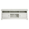Ayne TV Stand Media Cabinet 2 Doors and 4 Shelves White Wood 70 Inch