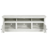Ayne TV Stand Media Cabinet 2 Doors and 4 Shelves White Wood 70 Inch