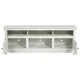 Ayne TV Stand Media Cabinet 2 Doors and 4 Shelves White Wood 70 Inch