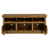 Ayne TV Stand Media Cabinet 2 Doors and 4 Shelves Brown Wood 60 Inch BM329094