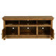 Ayne TV Stand Media Cabinet 2 Doors and 4 Shelves Brown Wood 60 Inch BM329094