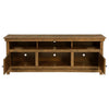 Ayne TV Stand Media Cabinet 2 Doors and 4 Shelves Brown Wood 70 Inch