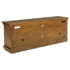Ayne TV Stand Media Cabinet 2 Doors and 4 Shelves Brown Wood 70 Inch