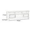 Ayne TV Stand Media Cabinet 2 Doors and 4 Shelves Brown Wood 70 Inch