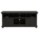 Ayne TV Stand Media Cabinet 2 Doors and 4 Shelves Black Wood 60 Inch