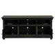 Ayne TV Stand Media Cabinet 2 Doors and 4 Shelves Black Wood 60 Inch