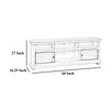 Ayne TV Stand Media Cabinet 2 Doors and 4 Shelves Black Wood 60 Inch