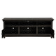 Ayne TV Stand Media Cabinet 2 Doors and 4 Shelves Black Wood 70 Inch