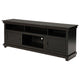 Ayne TV Stand Media Cabinet 2 Doors and 4 Shelves Black Wood 70 Inch