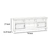 Ayne TV Stand Media Cabinet 2 Doors and 4 Shelves Black Wood 70 Inch