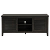 Coni TV Stand Media Cabinet 2 Door and Shelves Black Wood 60 Inch BM329098